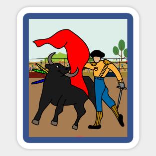 Arena Bullfight Torero Bull Sticker